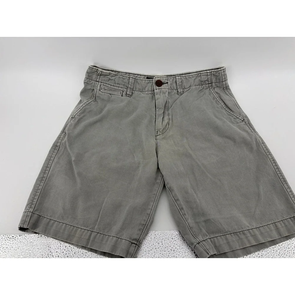 American Eagle Shorts, Gray Chino, Classic, Distressed Longer, Men's Size 30